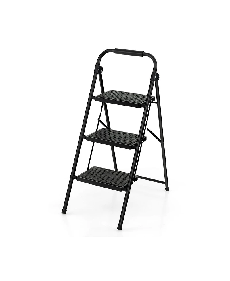 3-Step Ladder with Wide Anti-Slip Pedal-3-Step