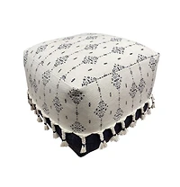 Soft Cotton Ottoman for Living Room Footrest and Comfortable Seating