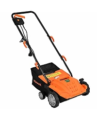 13 Inch 12 Amp Electric Scarifier with Collection Bag and Removable Blades-Orange