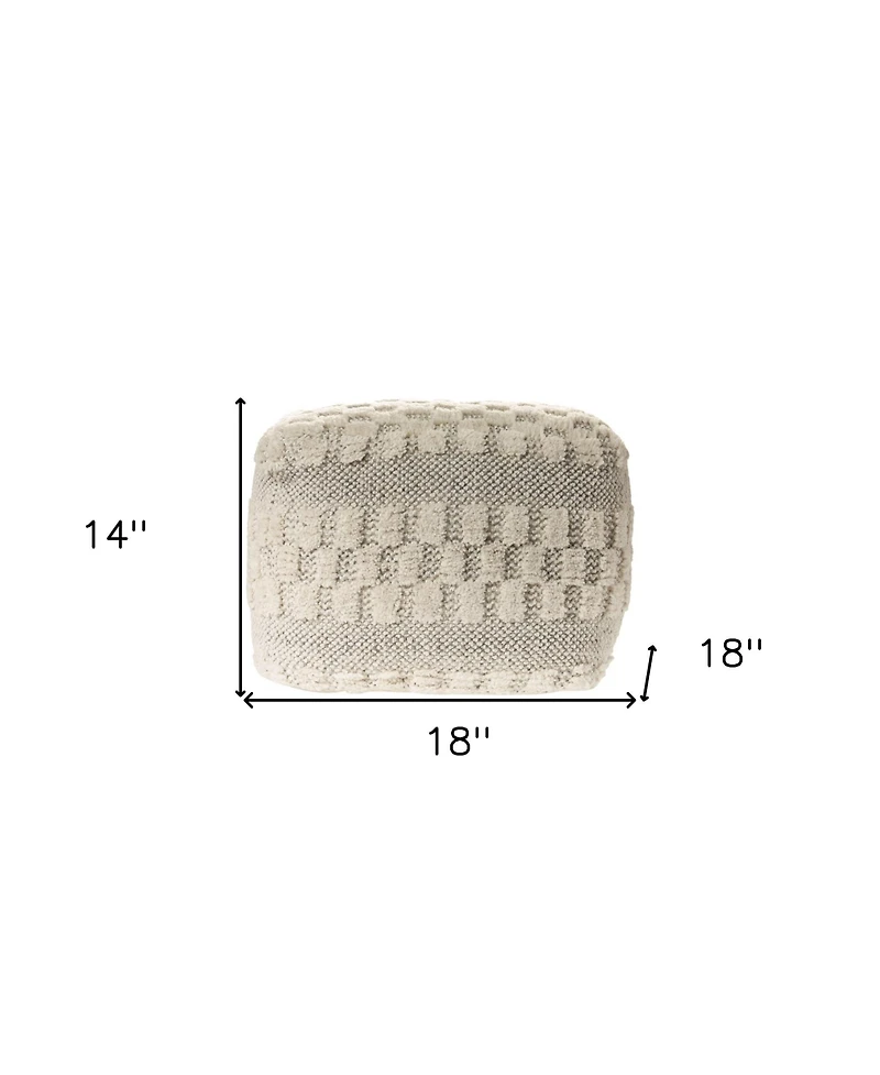 Upholstered Wool Ottoman for Footrest and Stylish Living Room Seating