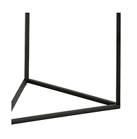 Modern Round End Table with Tempered Glass Top and Steel Frame