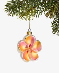 Holiday Lane Hawaii Pink & Gold Flower Ornament, Exclusively at Macy's