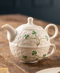 Belleek Pottery Shamrock Tea for One