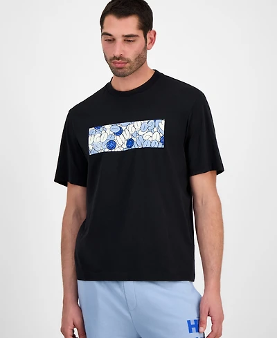 Hugo by Hugo Boss Men's Nurix Short Sleeve Crewneck Abstract Logo Graphic T-Shirt