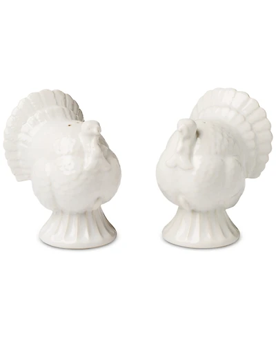 Lenox French Perle Carved Turkey Salt & Pepper Set