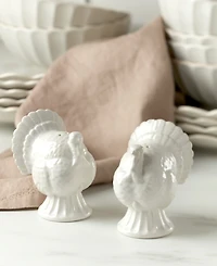 Lenox French Perle Carved Turkey Salt & Pepper Set