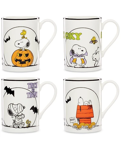 Lenox Peanuts The Great Pumpkin Mugs, Set of 4