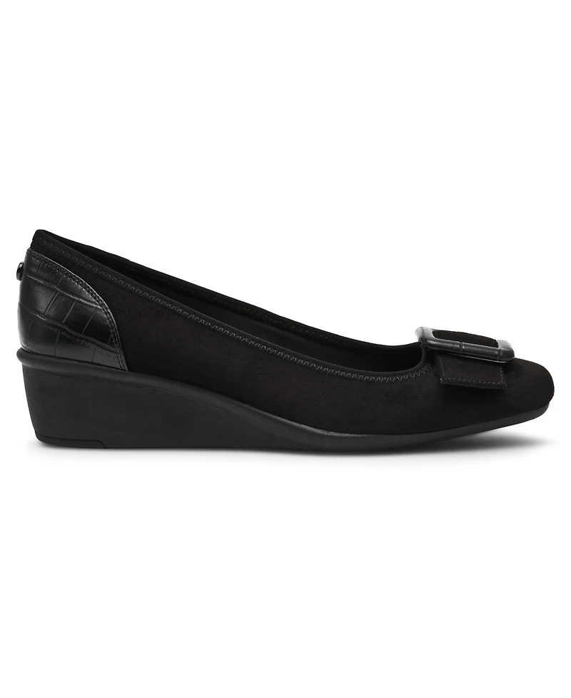 Anne Klein Women's Wyatt Buckle Wedge Pumps