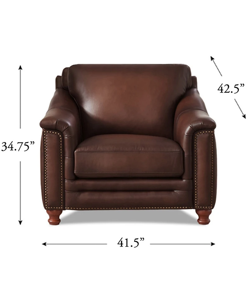 Hydeline Belfast 42" Top Grain Leather Armchair