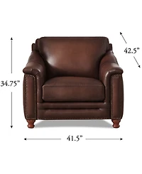 Hydeline Belfast 42" Top Grain Leather Armchair