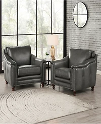 Hydeline Belfast 42" Top Grain Leather Armchair