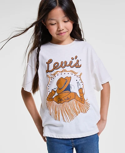Levi's Big Girls Oversized Logo Short Sleeve T-Shirt