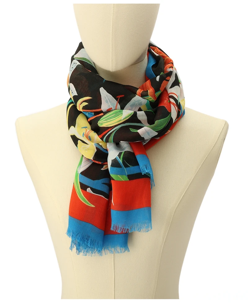 Kate Spade New York Women's Summer Lilies Oblong Scarf