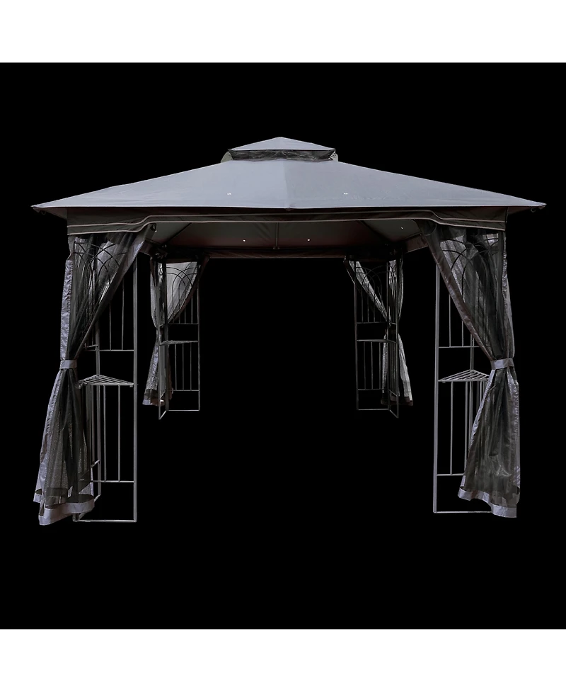 10x10 Outdoor Patio Gazebo Canopy Tent With Ventilated Double Roof