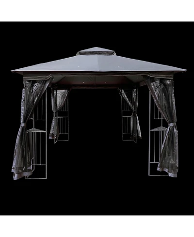 10x10 Outdoor Patio Gazebo Canopy Tent With Ventilated Double Roof
