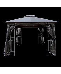 10x10 Outdoor Patio Gazebo Canopy Tent With Ventilated Double Roof
