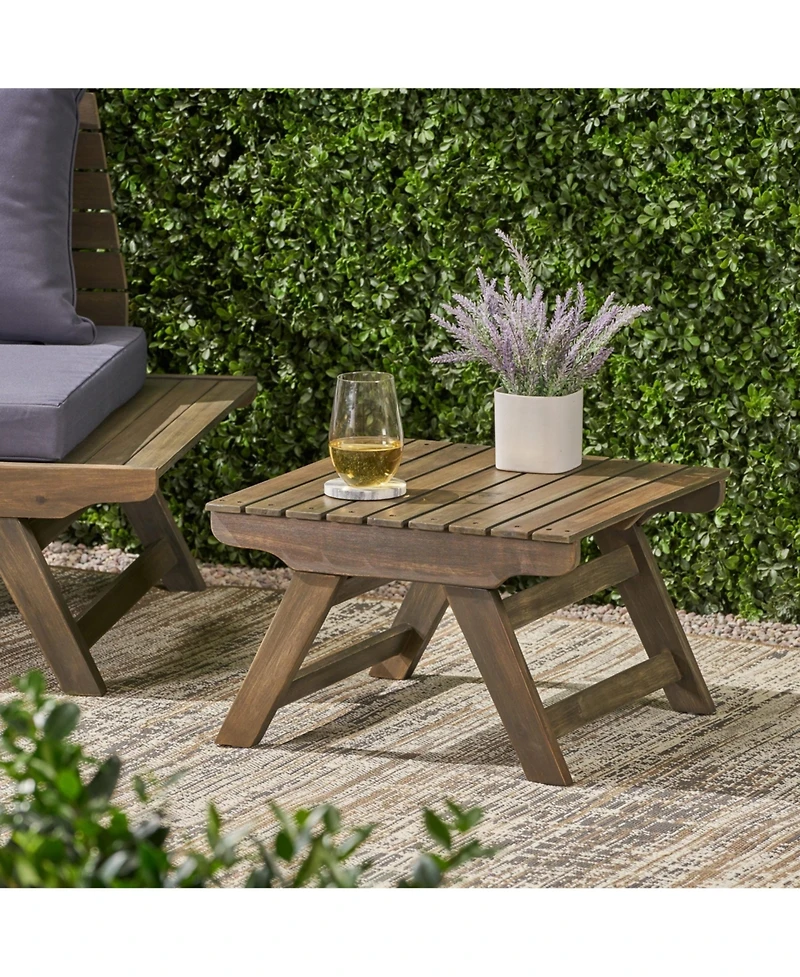 Outdoor Wooden Side Table by Christopher Knight Home
