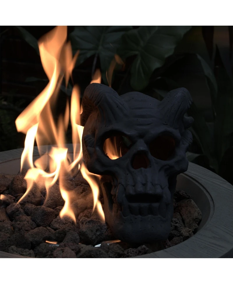 Fireproof Imitated Human Fire Pit Skulls Garden Statue, Halloween Decor