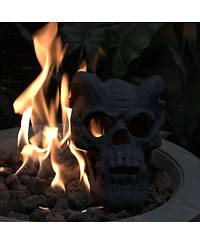 Fireproof Imitated Human Fire Pit Skulls Garden Statue, Halloween Decor