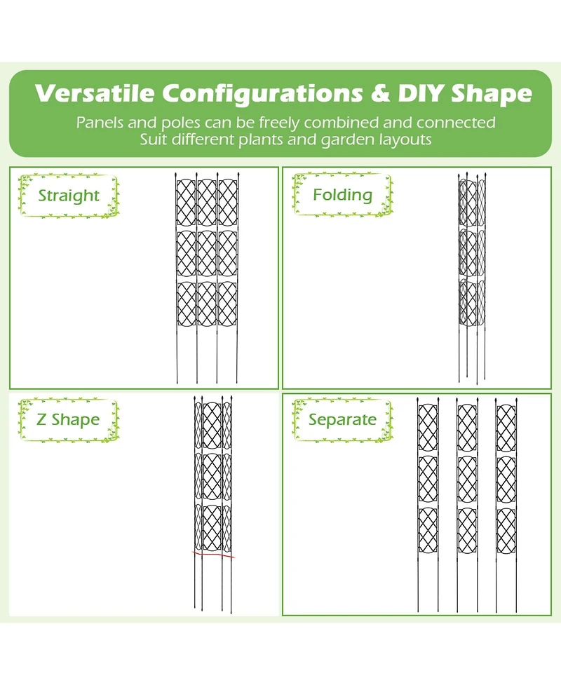 3-Pack Outdoor Plant Support Frame for Raised Garden Bed