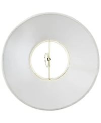 Springcrest Set of 2 Bell Lamp Shades White Mushroom Pleated Small 5" Top x 11" Bottom x 7.5" Slant Candelabra Clip-On Fitting