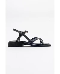 Antas Strappy Leather Flat Sandals (Women)