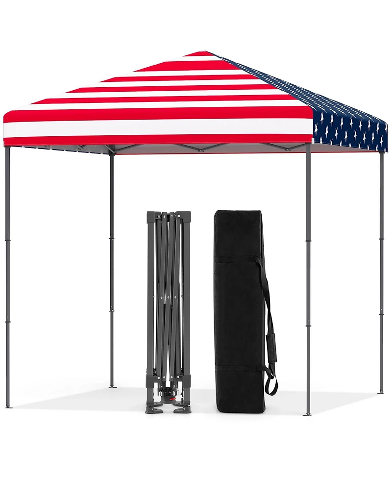 6.6 x 6.6 Feet Outdoor Pop-up Canopy Tent with Upf 50+ Sun Protection
