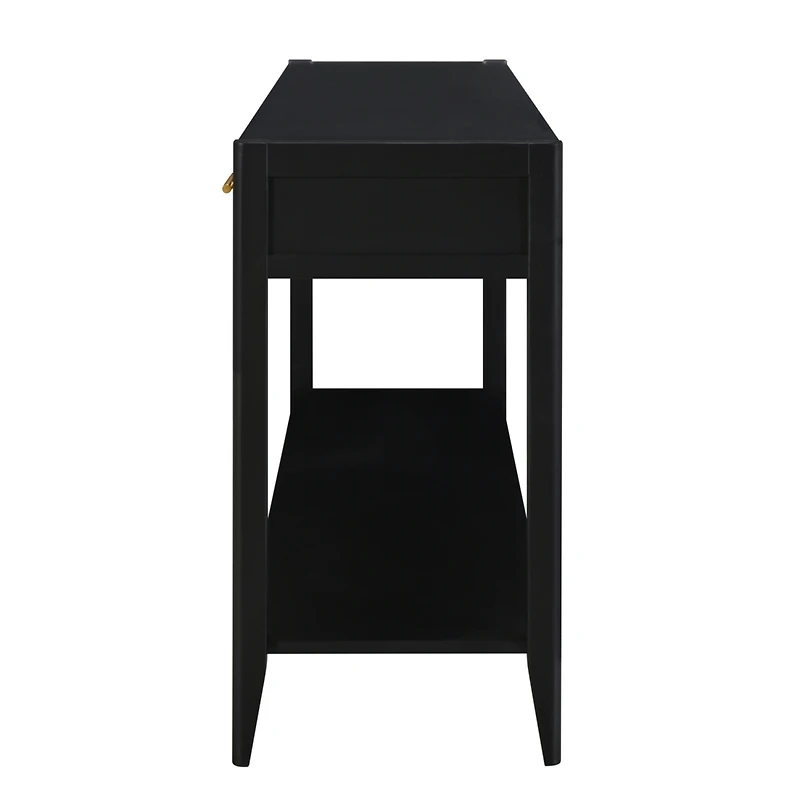 Streamdale Modern Entryway Table with Striped Drawers and Long Legs