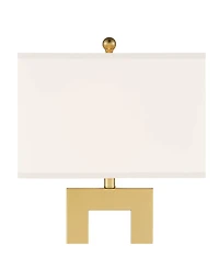 360 Lighting Marshall 30" Tall Open Rectangle Large Modern Luxe End Table Lamps Set of 2 Gold Finish Metal Living Room Bedroom