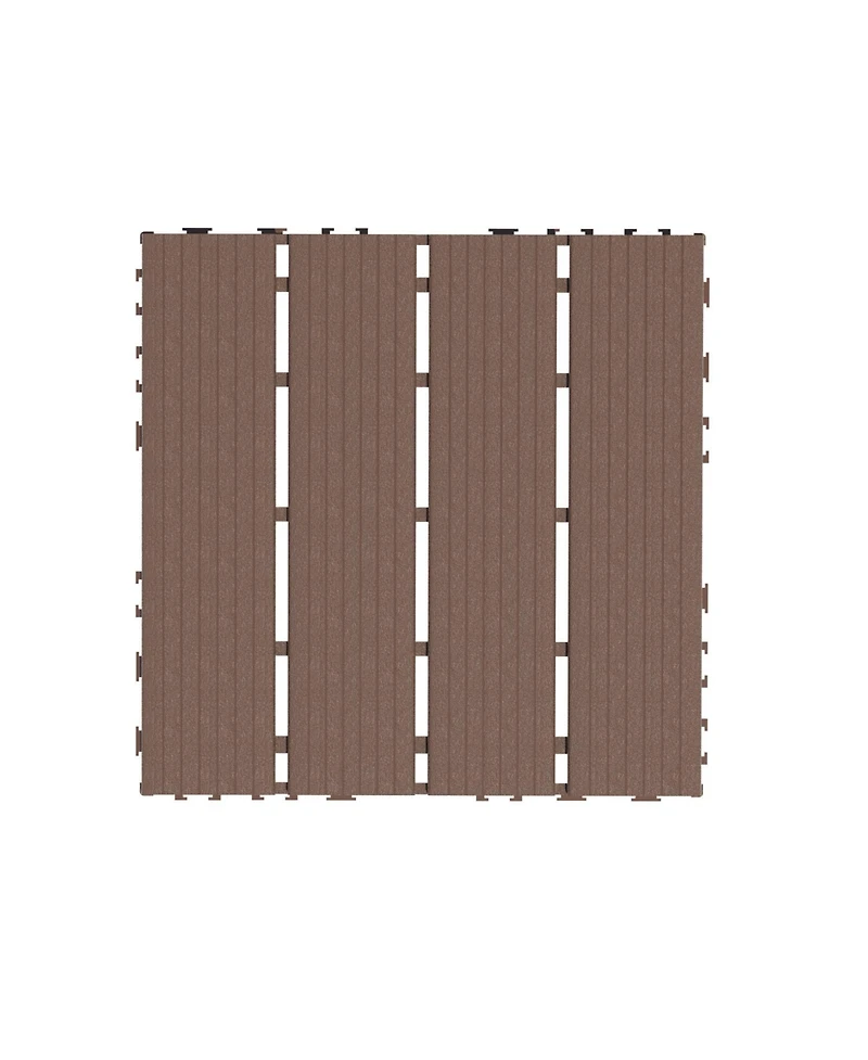 Streamdale Interlocking Deck Tiles, 44 Pack Patio Tiles, Waterproof, All Weather Use