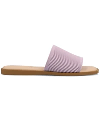 Journee Collection Women's Prisilla Single Band Slide Flat Sandals