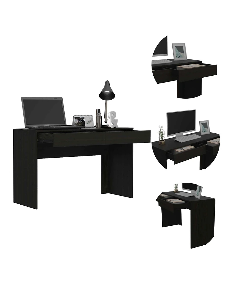 Efficient Computer Desk with Two Drawers – Perfect for Small Office Spaces