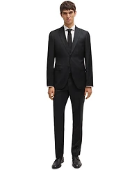 Boss Men's Regular-Fit Virgin Wool Formal Trousers