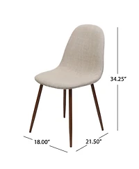 Streamdale Wheat Fabric Dining Chairs - Set of 2