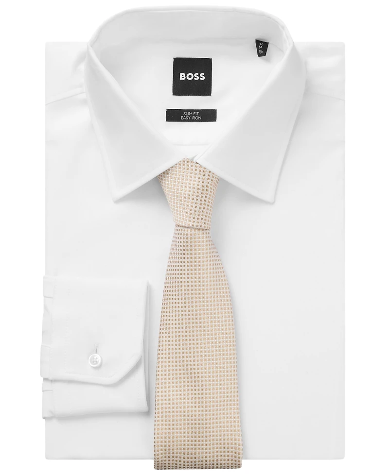 Boss by Hugo Boss Men's Jacquard-Pattern Silk Tie