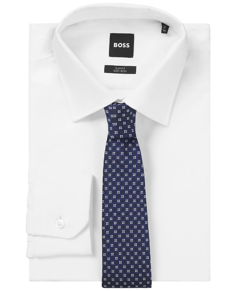 Boss by Hugo Boss Men's Jacquard Pattern Silk-Blend Tie