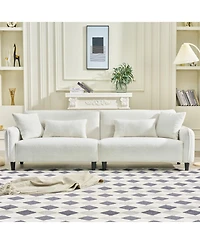 Streamdale 97" Teddy Velvet Sofa - Living Room, Bedroom, Office