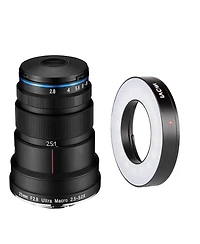 Venus Laowa 25mm f/2.8 2.5-5x Ultra-Macro Lens for Nikon F with Laowa Front Led Ring Light for 25mm f/2.8 2.5-5X Ultra-Macro Lens