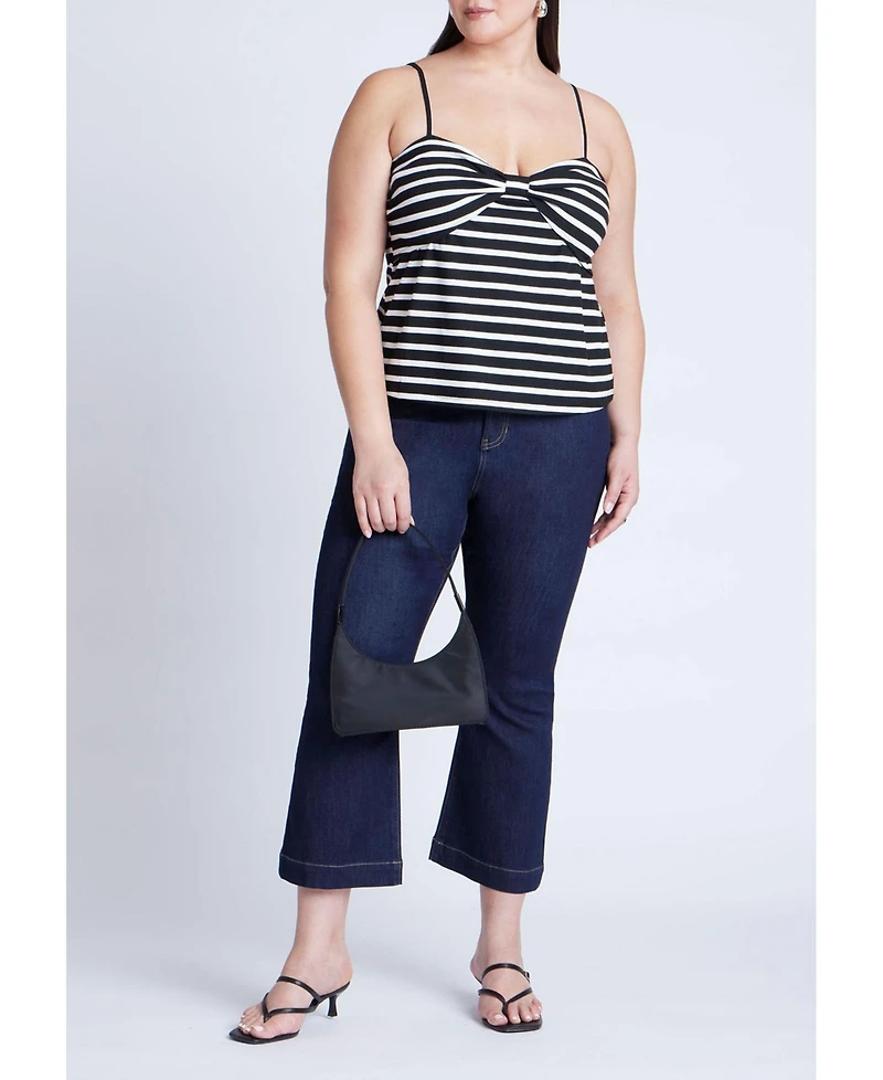 Eloquii Women's Striped Sweetheart Tank