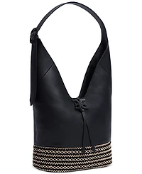 Sam Edelman Khiara Espadrille Large Leather Hobo Bag