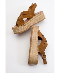 Lontano Suede Leather Platform Sandal (Women)
