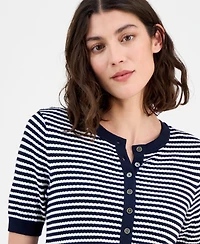 Tommy Hilfiger Women's Striped Henley Sweater
