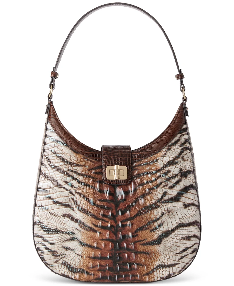 Brahmin Fallon Feline Hermosa Leather Shoulder Bag