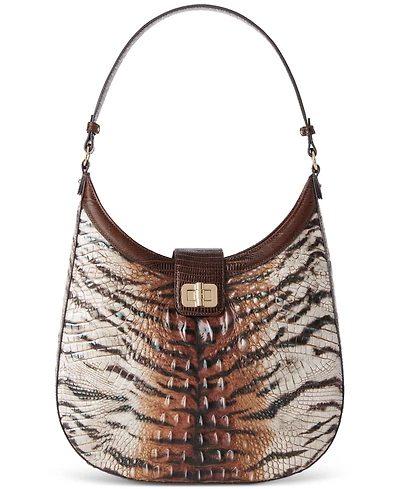 Brahmin Fallon Feline Hermosa Leather Shoulder Bag