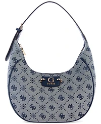 Guess Neda Medium 4G Peony Logo Hobo Shoulder Bag