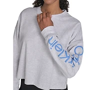 Calvin Klein Performance Women's Logo Cropped Long-Sleeve