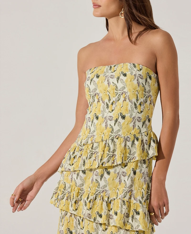 Astr the Label Women's Tiered Asymmetrical Ruffle Dress