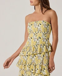 Astr the Label Women's Tiered Asymmetrical Ruffle Dress