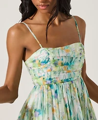 Astr the Label Women's Floral-Print Bubble Skirt Mini Dress
