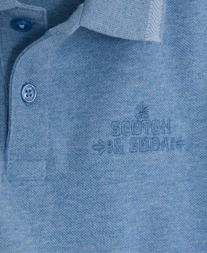 Scotch & Soda Big Boys Heather Pique Polo Shirt